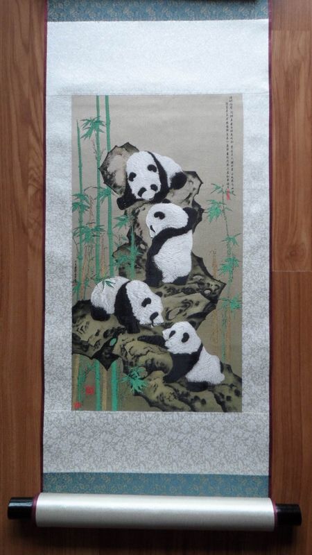 熊猫蜀锦步步高升